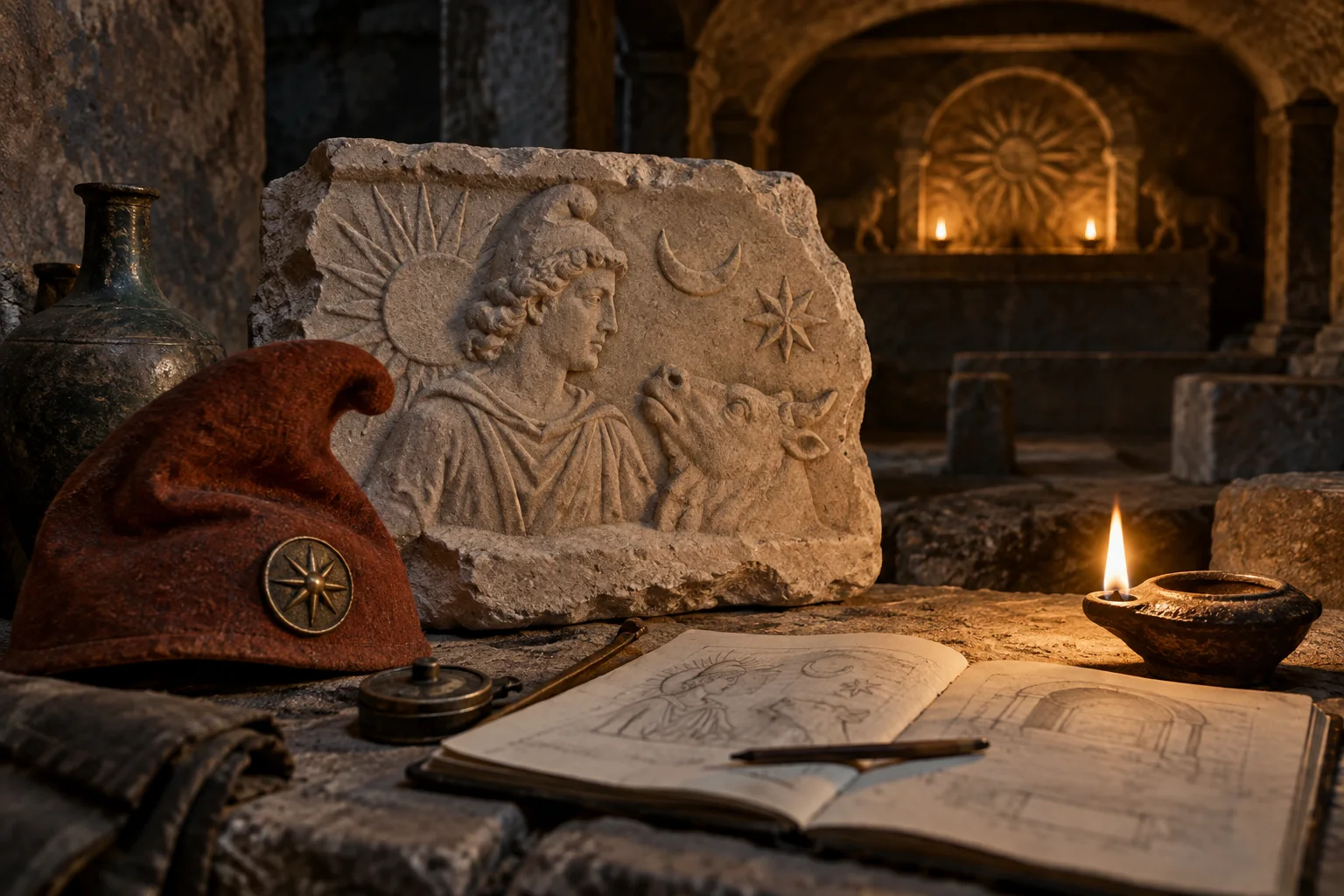 A stone chamber study of Roman Mithraic archaeology